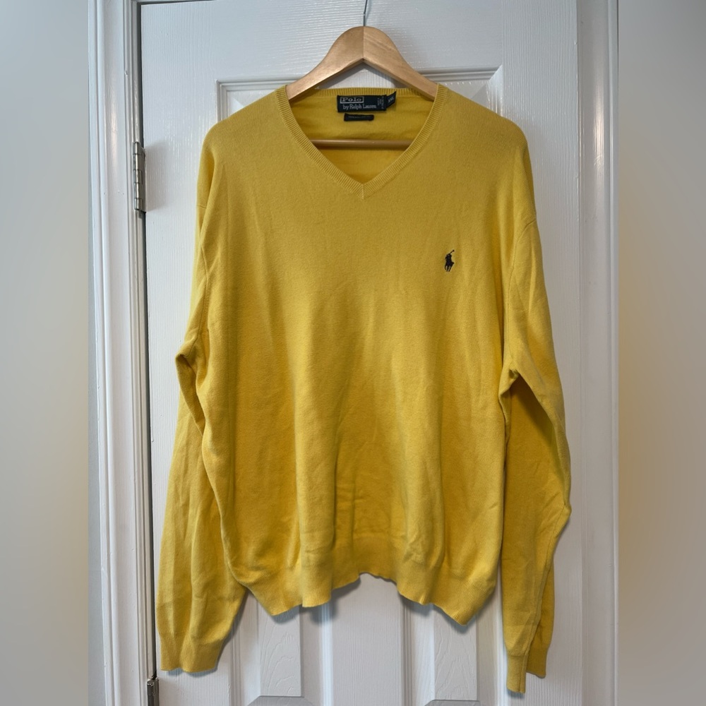 Polo by Ralph Lauren Cotton V-Neck Sweater - Men’s Size XXL